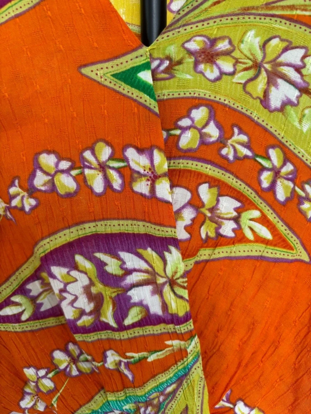 Haute Hippie Festival-Ready Multi-color Paisley Button Cropped Women’s XS Shirt - Picture 4 of 7